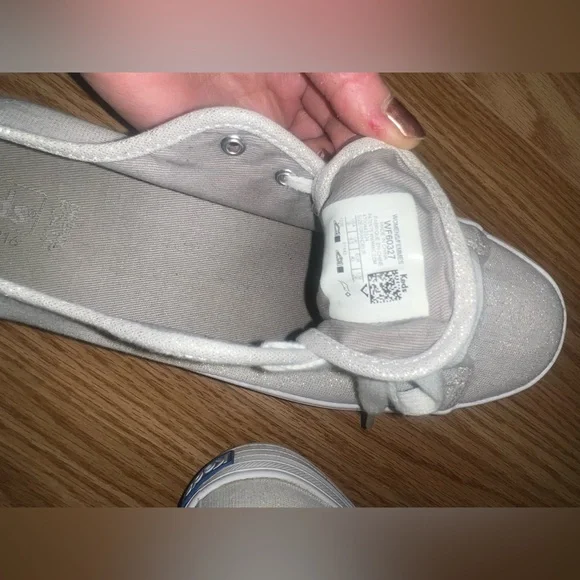 Keds White Sparkling Sneakers Women's Size 9 - Picture 5 of 6